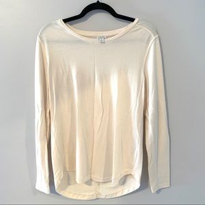J Crew Cozy Soft Lounge Top in Cream